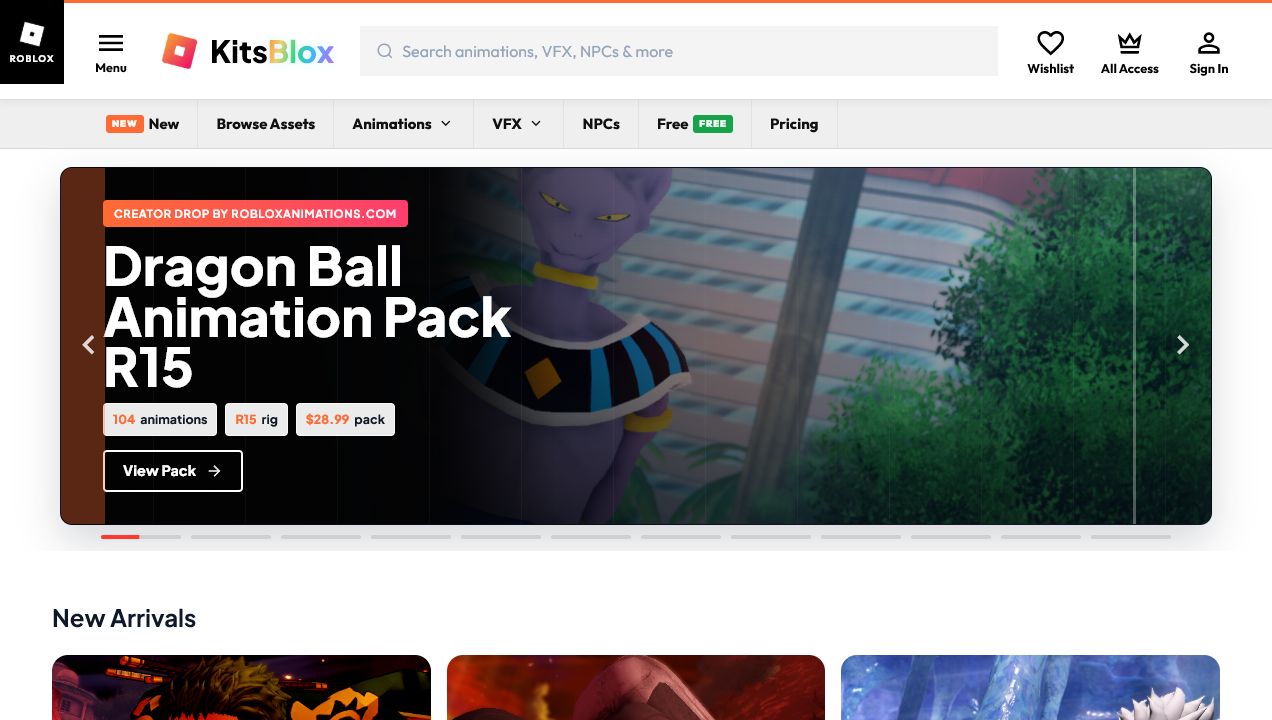 Preview of the KitsBlox website